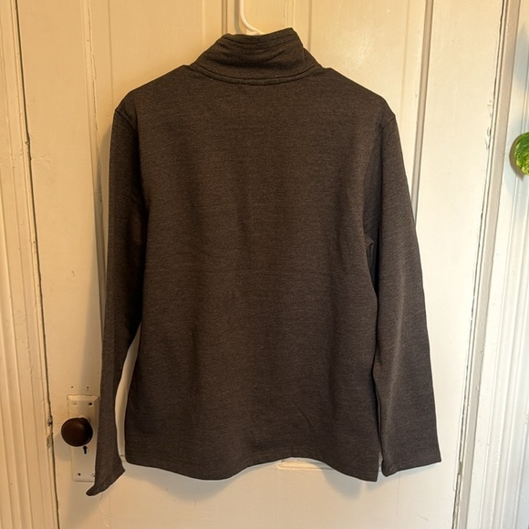 Men’s Eddie Bauer Charcoal Heather Quarter-zip Lightweight Sweatshirt - Picture 7 of 7
